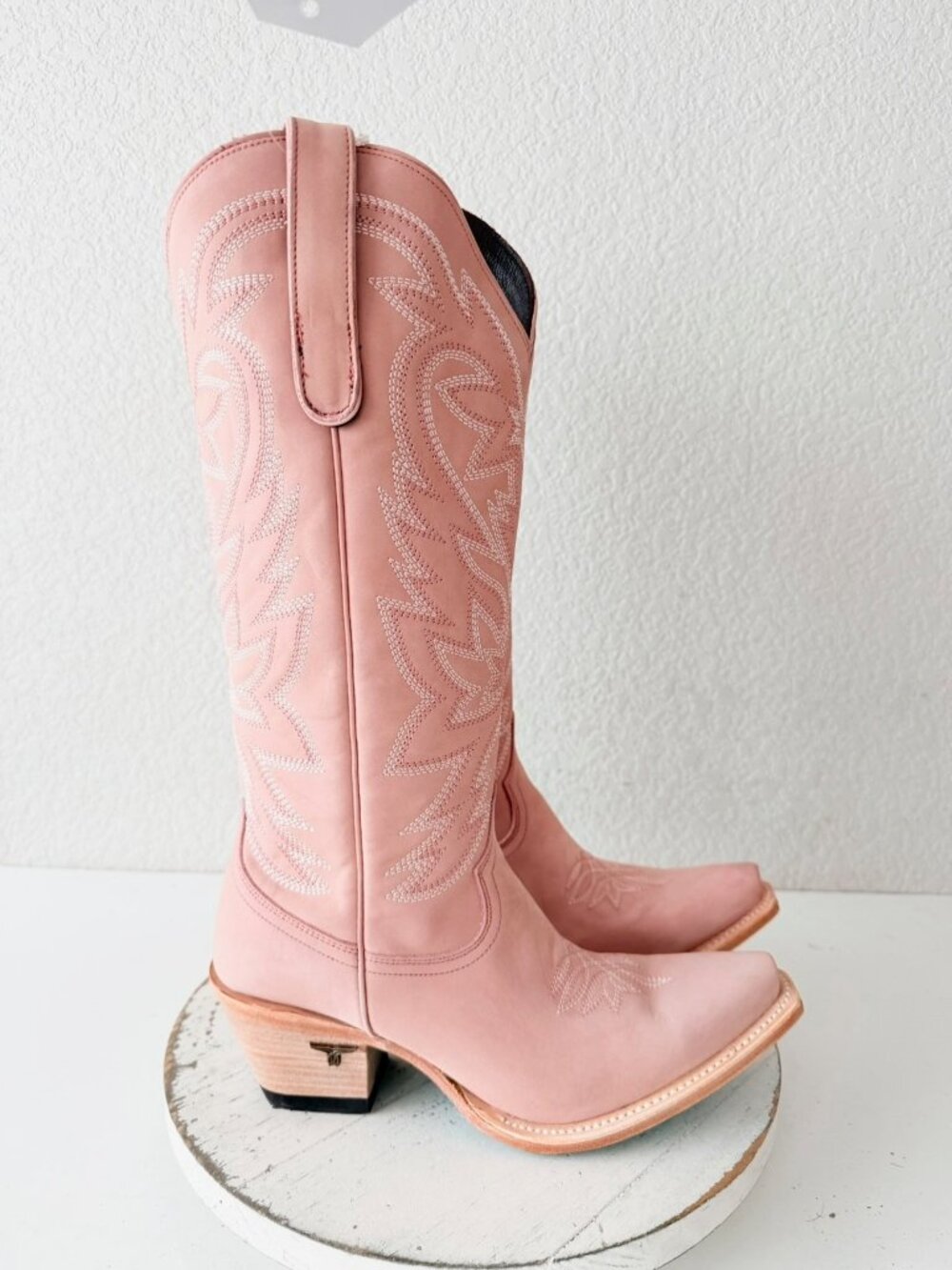 Lane SMOKESHOW Pink Cowboy Boots Western Cowgirl Mid Calf Tall Womens Size 8.5 - Picture 2 of 12